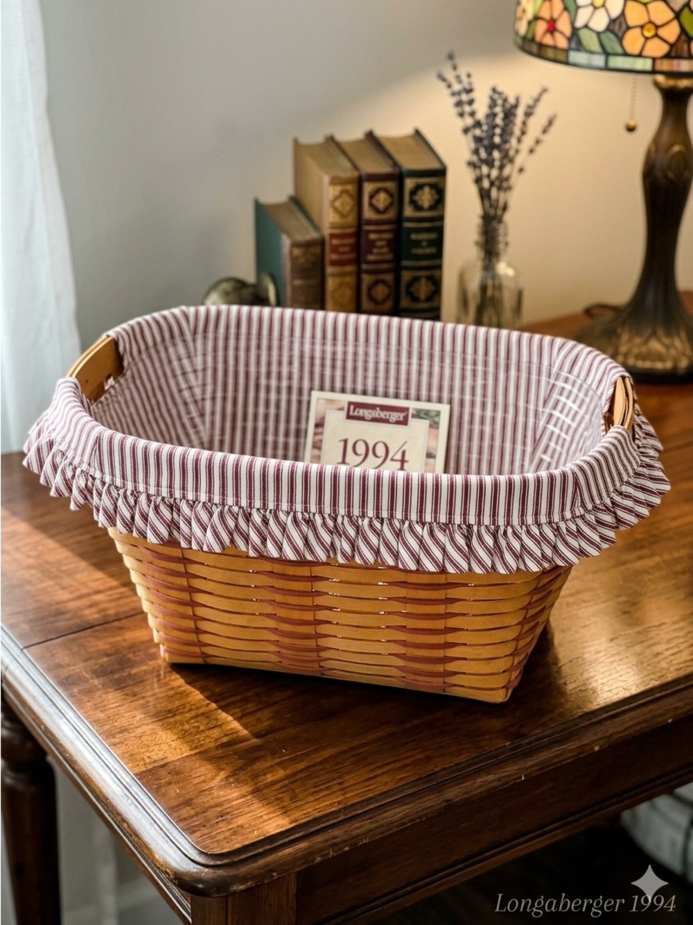 Longaberger 1994 Sweetheart Forever Yours Basket Combo liner protector RARE